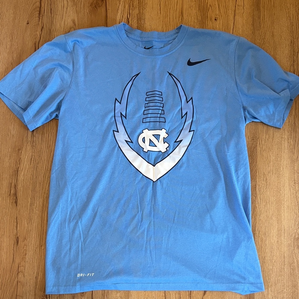 Nike Light Blue Dri-FIT Short Sleeve Graphic Tee UNC Performance